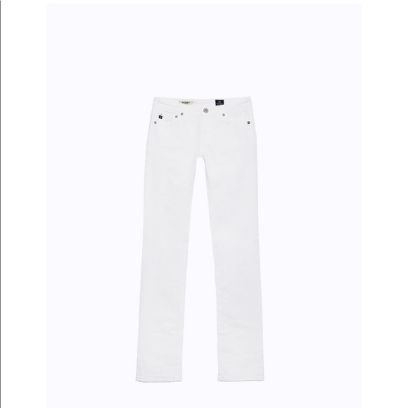 NEW AG THE BALLAD SLIM BOOT stretch denim in white size 24 - Picture 2 of 3